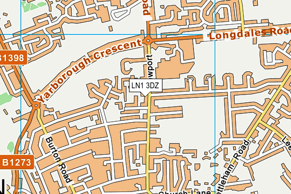 LN1 3DZ map - OS VectorMap District (Ordnance Survey)