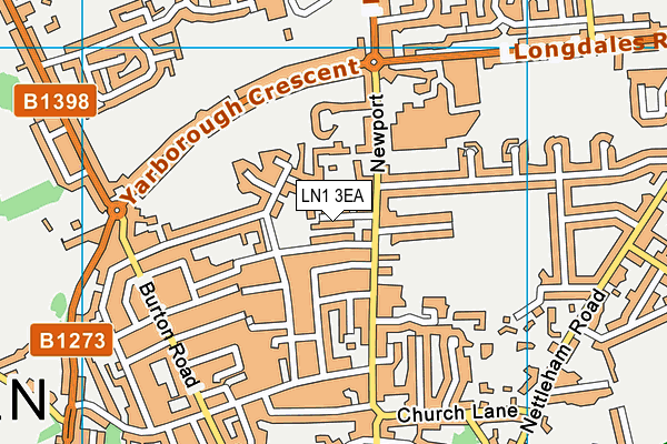 LN1 3EA map - OS VectorMap District (Ordnance Survey)