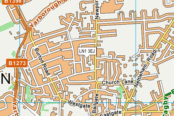 LN1 3EJ map - OS VectorMap District (Ordnance Survey)