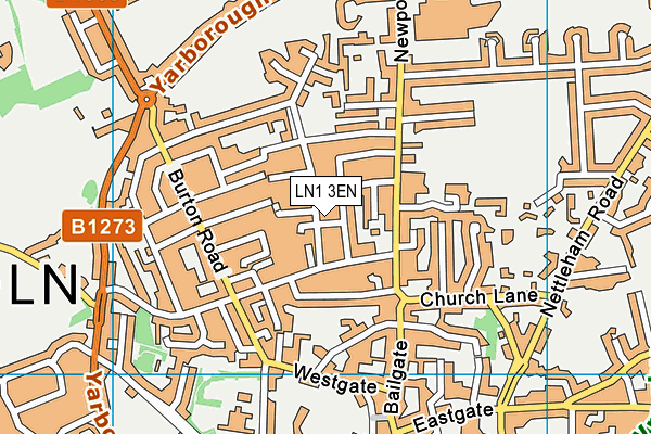 LN1 3EN map - OS VectorMap District (Ordnance Survey)