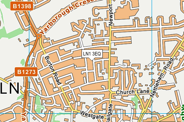 LN1 3EQ map - OS VectorMap District (Ordnance Survey)