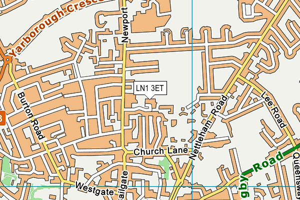 LN1 3ET map - OS VectorMap District (Ordnance Survey)