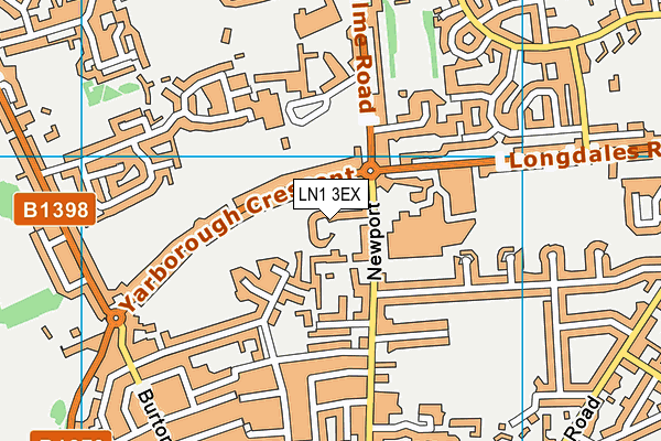 LN1 3EX map - OS VectorMap District (Ordnance Survey)