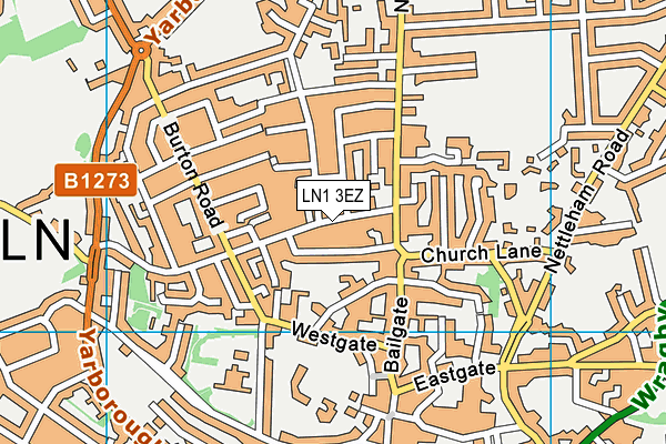 LN1 3EZ map - OS VectorMap District (Ordnance Survey)