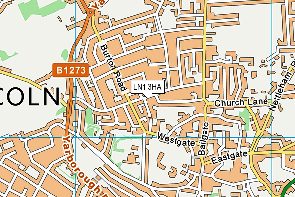 LN1 3HA map - OS VectorMap District (Ordnance Survey)