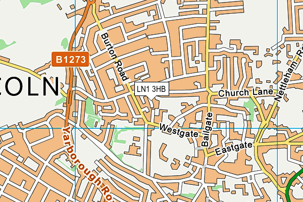 LN1 3HB map - OS VectorMap District (Ordnance Survey)