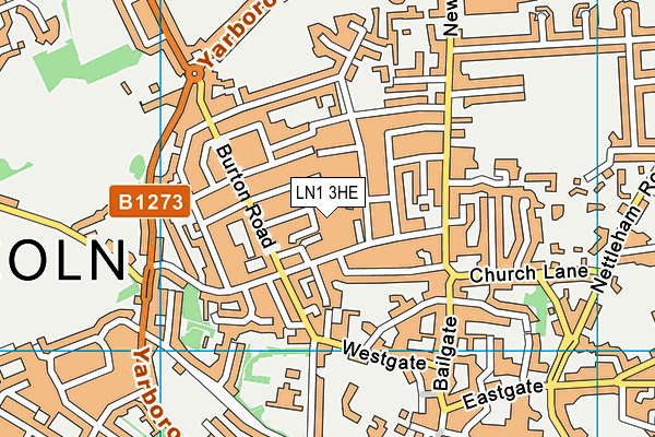 LN1 3HE map - OS VectorMap District (Ordnance Survey)