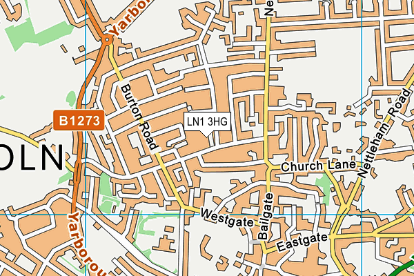 LN1 3HG map - OS VectorMap District (Ordnance Survey)