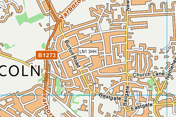 LN1 3HH map - OS VectorMap District (Ordnance Survey)