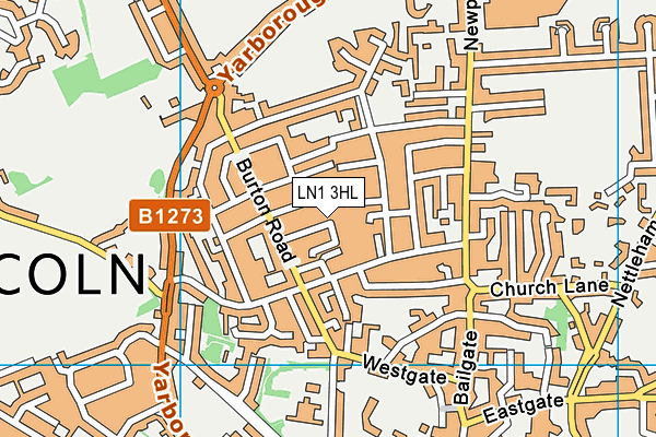 LN1 3HL map - OS VectorMap District (Ordnance Survey)