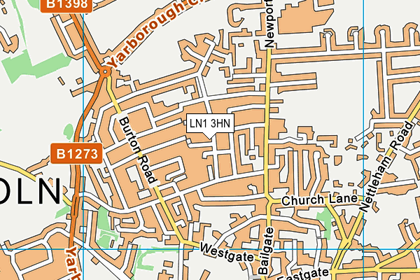 LN1 3HN map - OS VectorMap District (Ordnance Survey)