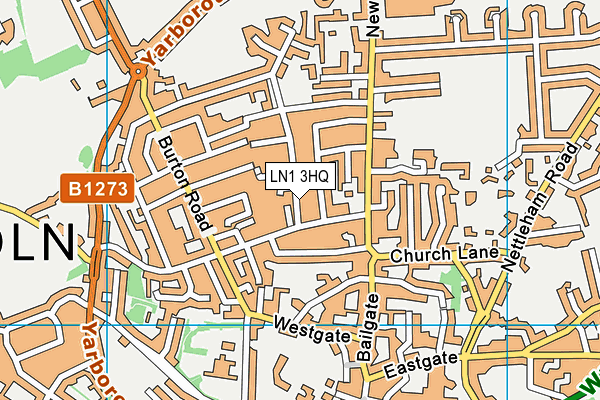 LN1 3HQ map - OS VectorMap District (Ordnance Survey)