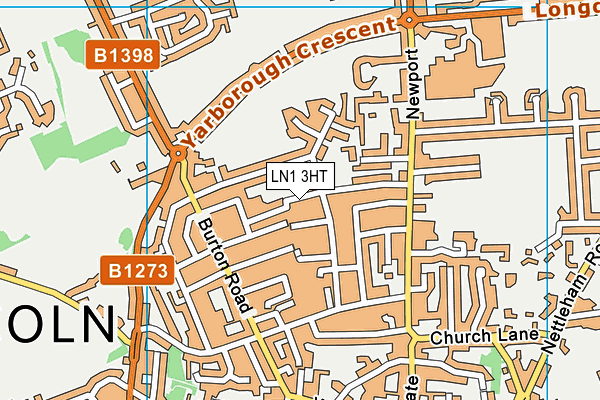 LN1 3HT map - OS VectorMap District (Ordnance Survey)