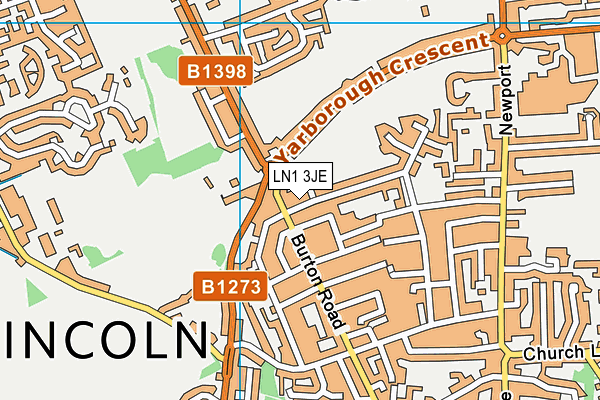 LN1 3JE map - OS VectorMap District (Ordnance Survey)