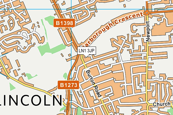 LN1 3JP map - OS VectorMap District (Ordnance Survey)