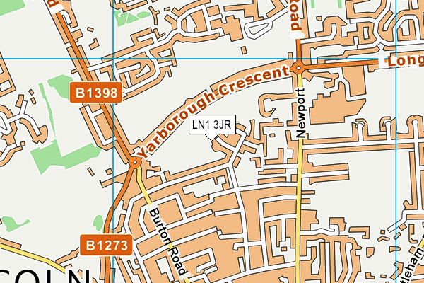 LN1 3JR map - OS VectorMap District (Ordnance Survey)