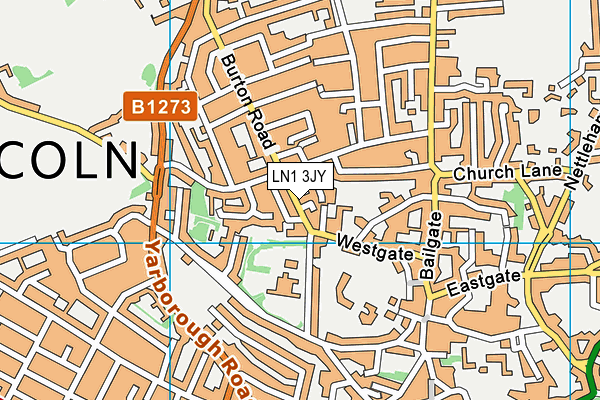 LN1 3JY map - OS VectorMap District (Ordnance Survey)