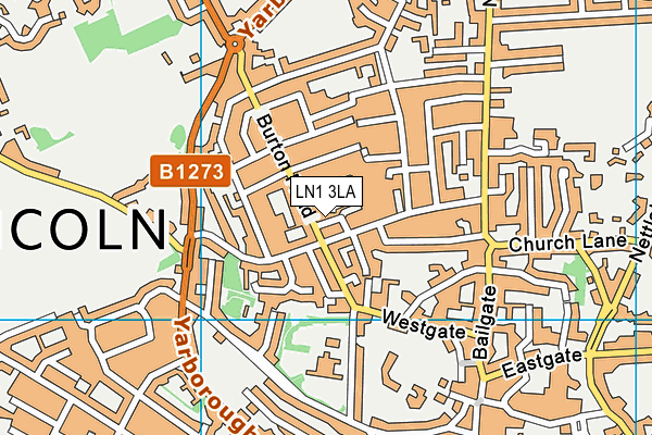 LN1 3LA map - OS VectorMap District (Ordnance Survey)
