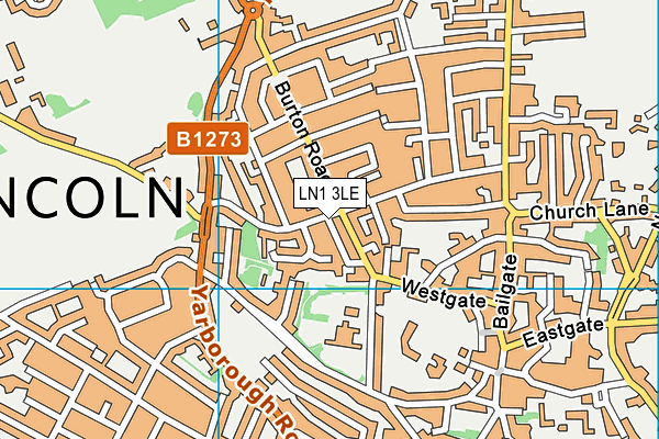 LN1 3LE map - OS VectorMap District (Ordnance Survey)
