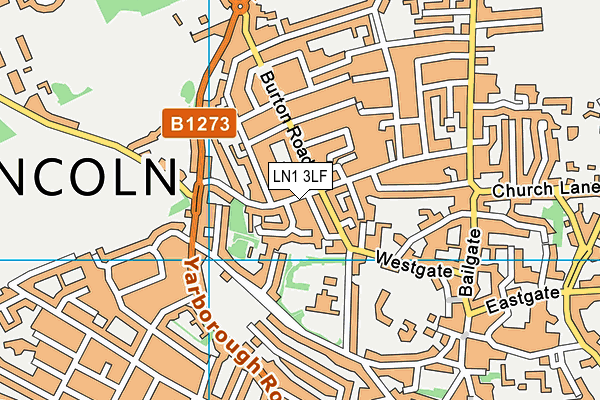 LN1 3LF map - OS VectorMap District (Ordnance Survey)