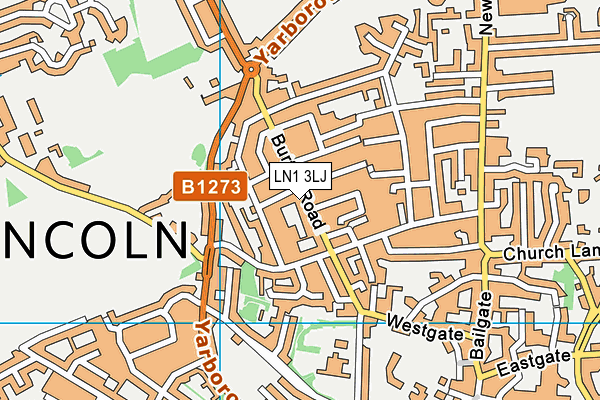 LN1 3LJ map - OS VectorMap District (Ordnance Survey)