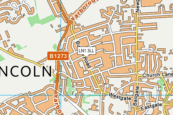 LN1 3LL map - OS VectorMap District (Ordnance Survey)