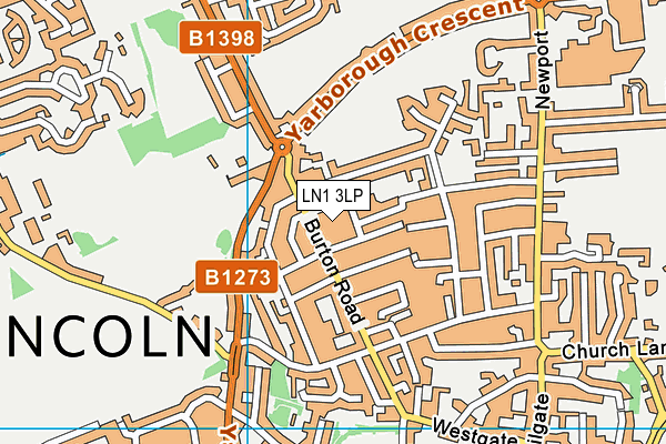 LN1 3LP map - OS VectorMap District (Ordnance Survey)