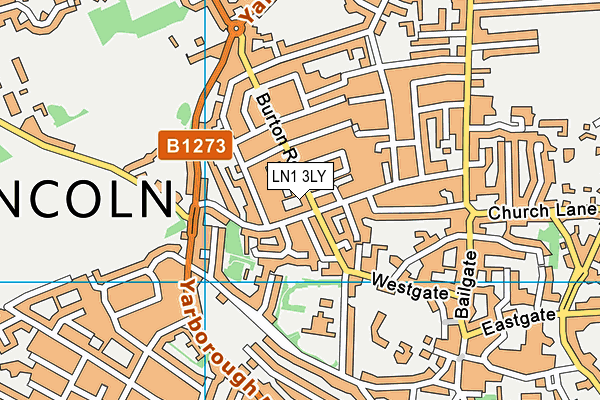 LN1 3LY map - OS VectorMap District (Ordnance Survey)