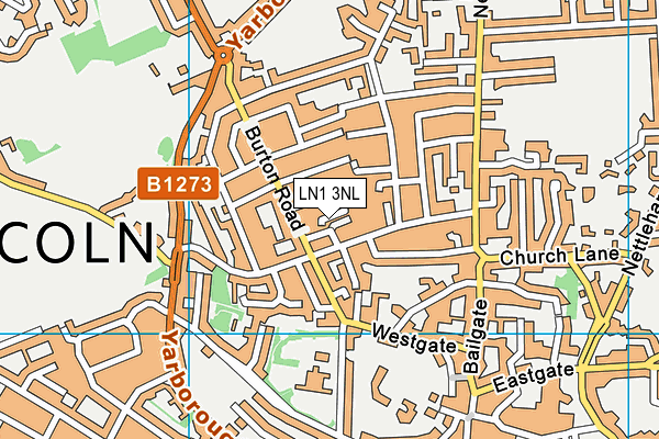 LN1 3NL map - OS VectorMap District (Ordnance Survey)