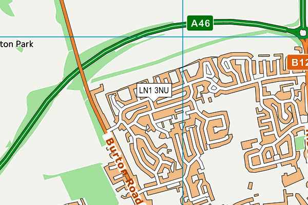 LN1 3NU map - OS VectorMap District (Ordnance Survey)