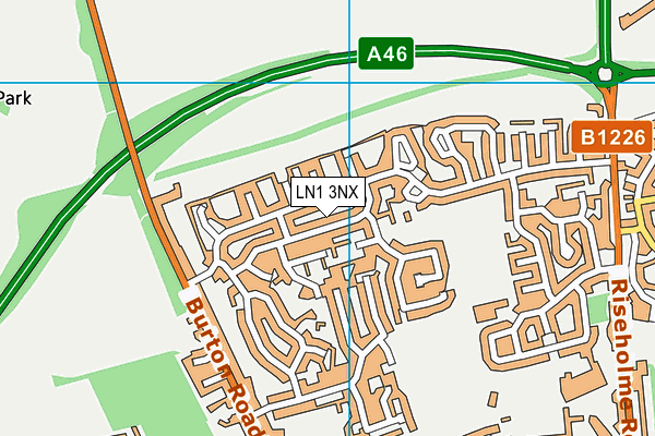 LN1 3NX map - OS VectorMap District (Ordnance Survey)
