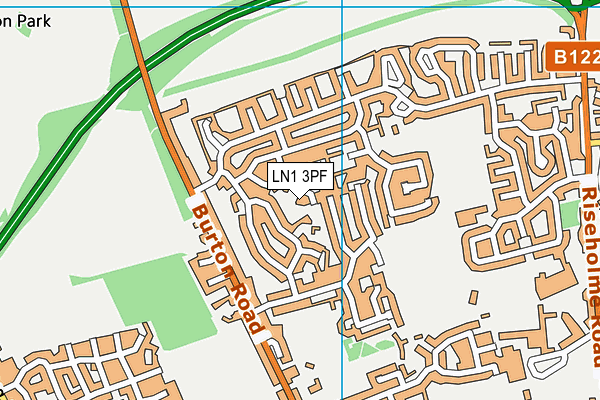 LN1 3PF map - OS VectorMap District (Ordnance Survey)