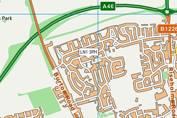 LN1 3PH map - OS VectorMap District (Ordnance Survey)