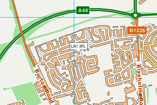LN1 3PL map - OS VectorMap District (Ordnance Survey)