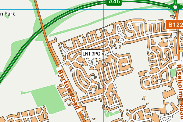 LN1 3PQ map - OS VectorMap District (Ordnance Survey)