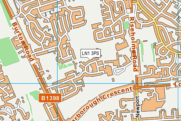 LN1 3PS map - OS VectorMap District (Ordnance Survey)