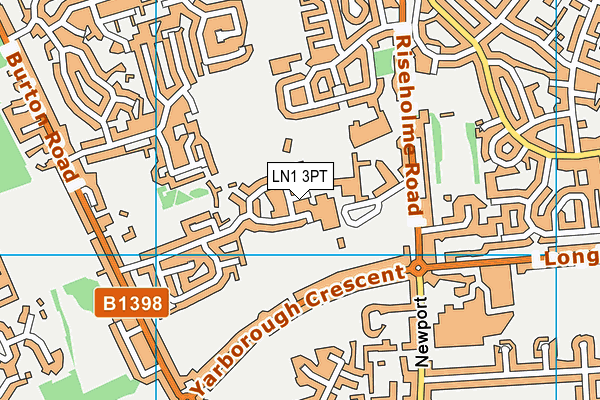 LN1 3PT map - OS VectorMap District (Ordnance Survey)