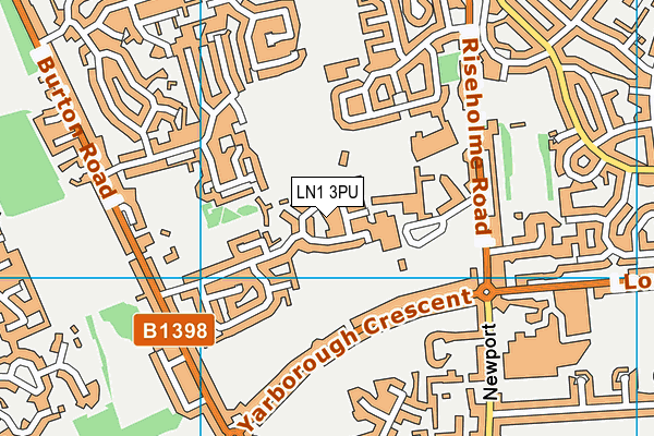 LN1 3PU map - OS VectorMap District (Ordnance Survey)