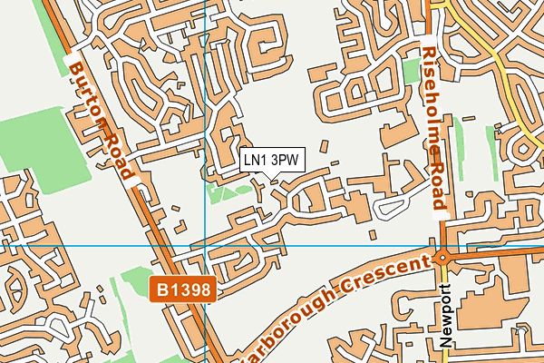 LN1 3PW map - OS VectorMap District (Ordnance Survey)