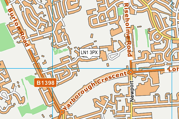 LN1 3PX map - OS VectorMap District (Ordnance Survey)