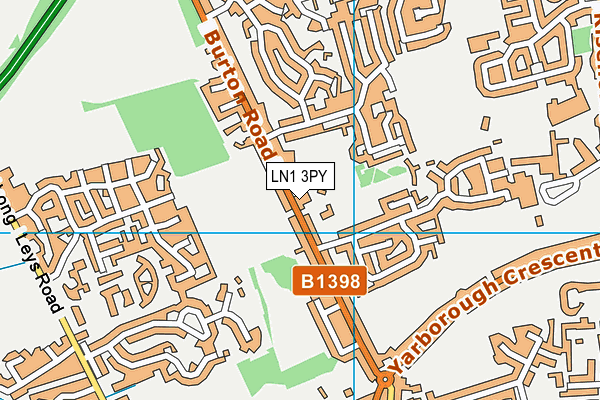 LN1 3PY map - OS VectorMap District (Ordnance Survey)