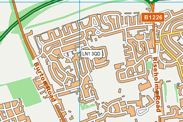 LN1 3QD map - OS VectorMap District (Ordnance Survey)