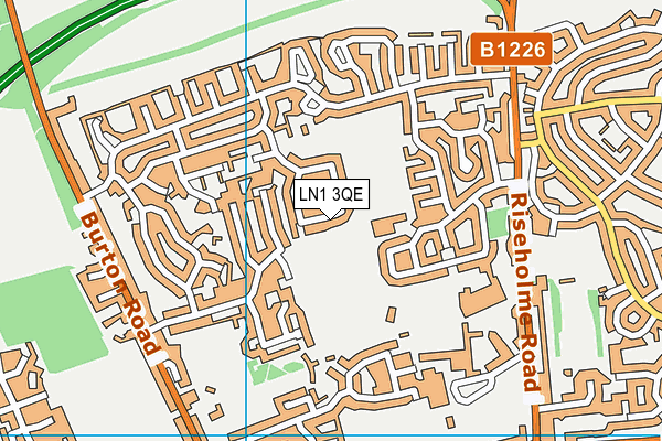 LN1 3QE map - OS VectorMap District (Ordnance Survey)