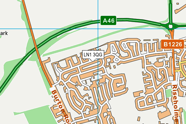 LN1 3QG map - OS VectorMap District (Ordnance Survey)