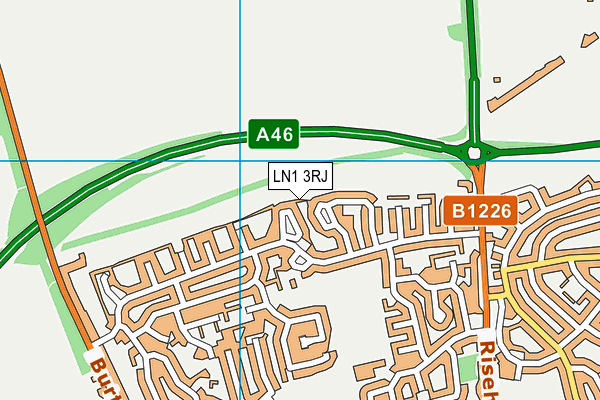 LN1 3RJ map - OS VectorMap District (Ordnance Survey)
