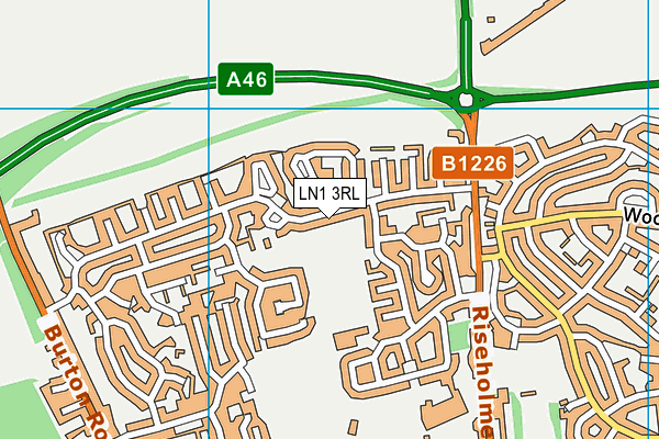 LN1 3RL map - OS VectorMap District (Ordnance Survey)