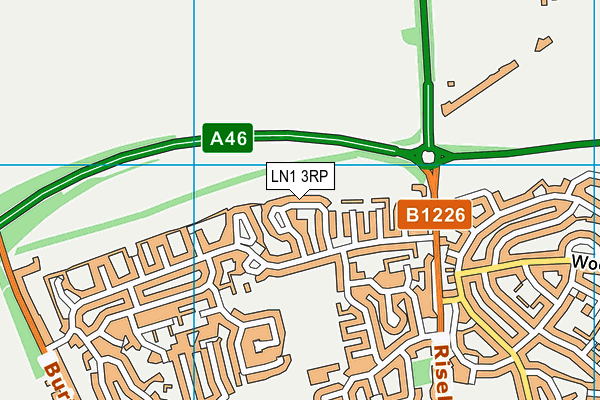 LN1 3RP map - OS VectorMap District (Ordnance Survey)
