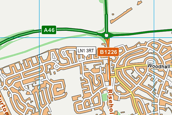 LN1 3RT map - OS VectorMap District (Ordnance Survey)