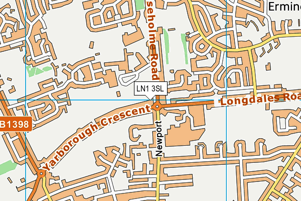 LN1 3SL map - OS VectorMap District (Ordnance Survey)