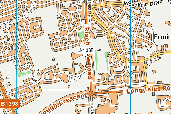 LN1 3SP map - OS VectorMap District (Ordnance Survey)